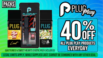 PACKS Weed Dispensary San Gabriel Valley 40% OFF PLUGPLAY EVERYDAY