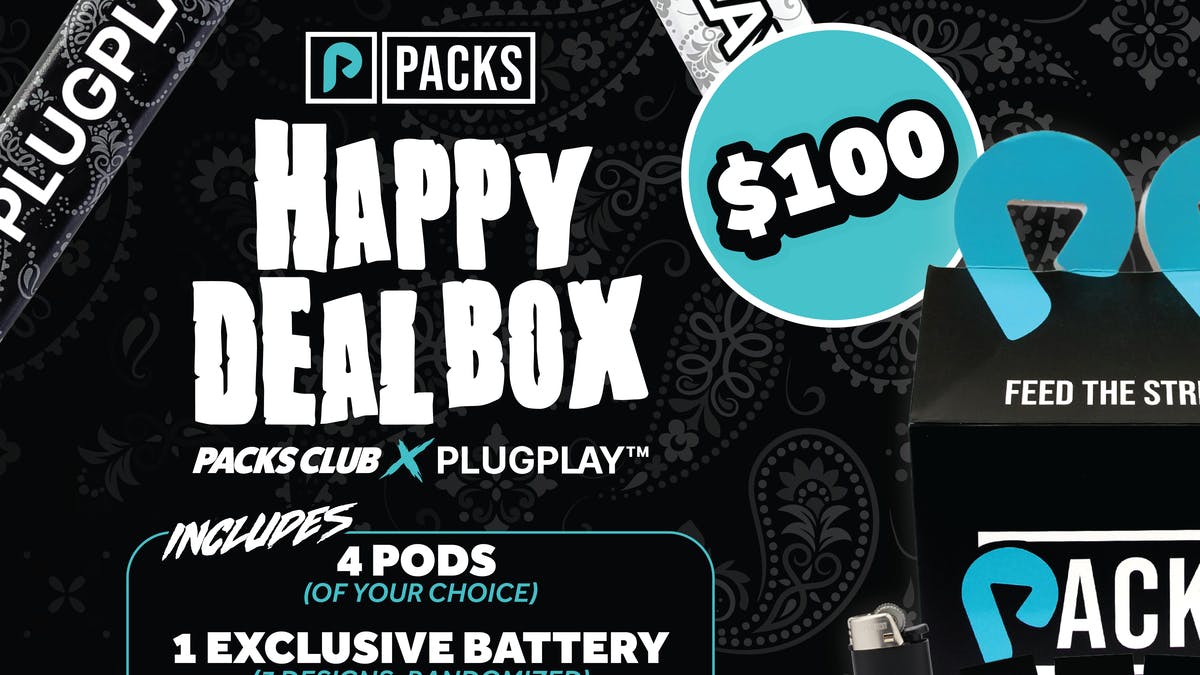 PACKS Weed Dispensary San Gabriel Valley PLUGPLAY X PACKS HAPPY DEAL BOX