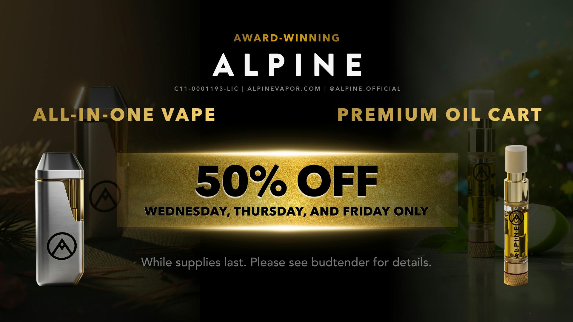PACKS Weed Dispensary San Gabriel Valley ALPINE 50% OFF