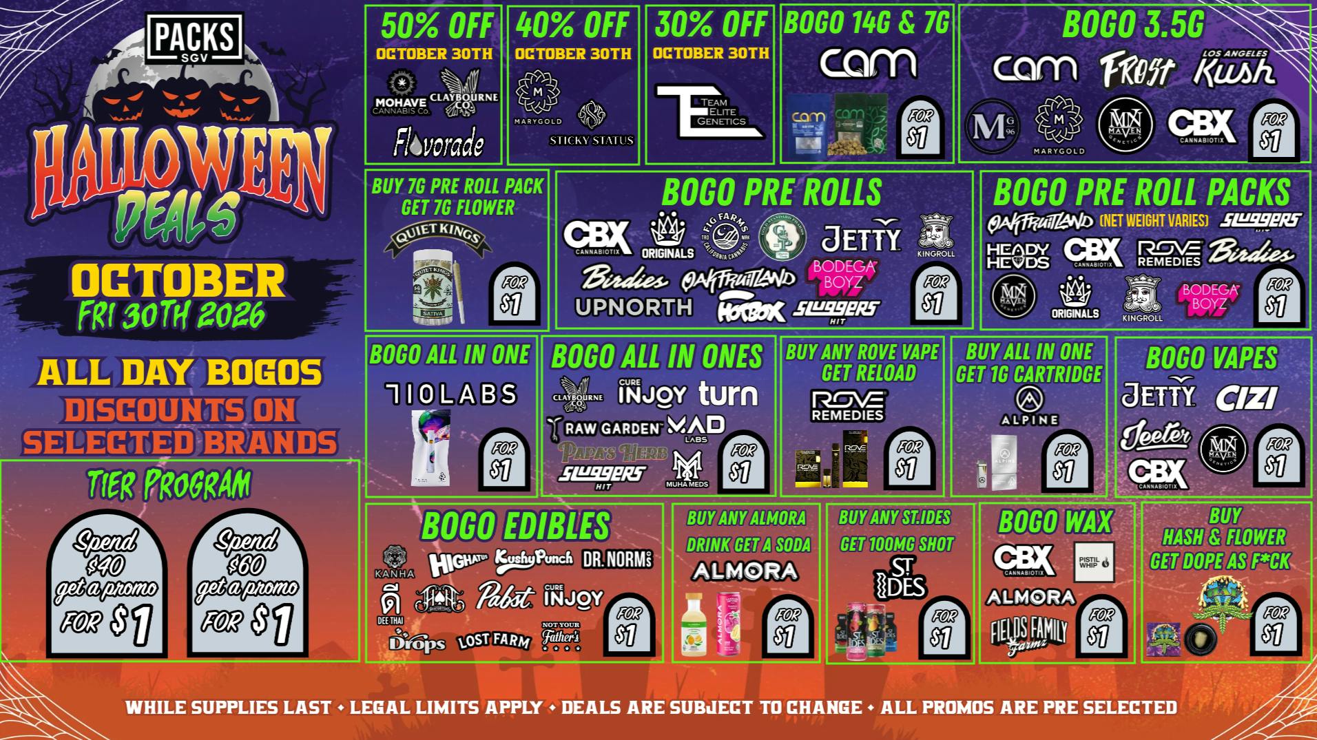 PACKS Weed Dispensary San Gabriel Valley OCTOBER 30TH 2026