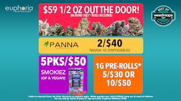 Euphoria Wellness - Marijuana Dispensary $59 1/2oz OUT THE DOOR | 5pks/$50 Smokiez