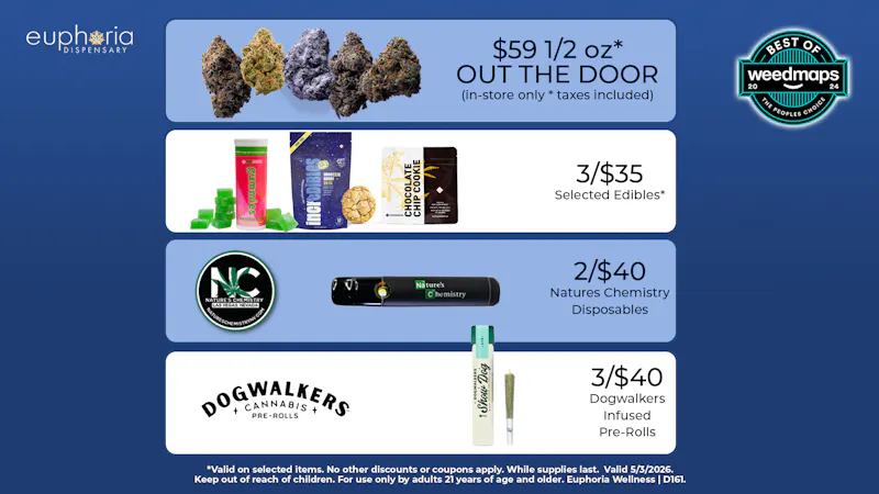 Euphoria Wellness Delivery - Henderson / Green Valley Fresh Drop! $59 1/2oz OUT THE DOOR