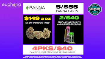 Euphoria Wellness - Marijuana Dispensary 5/$55 Panna Cartridges | $149 2oz
