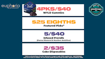 Euphoria Wellness - Marijuana Dispensary 4/$40 Wyld Gummies | $25 Eighths