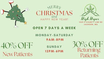 High Hopes - Jackson 30% Off Returning & 40% Off New Patient’s