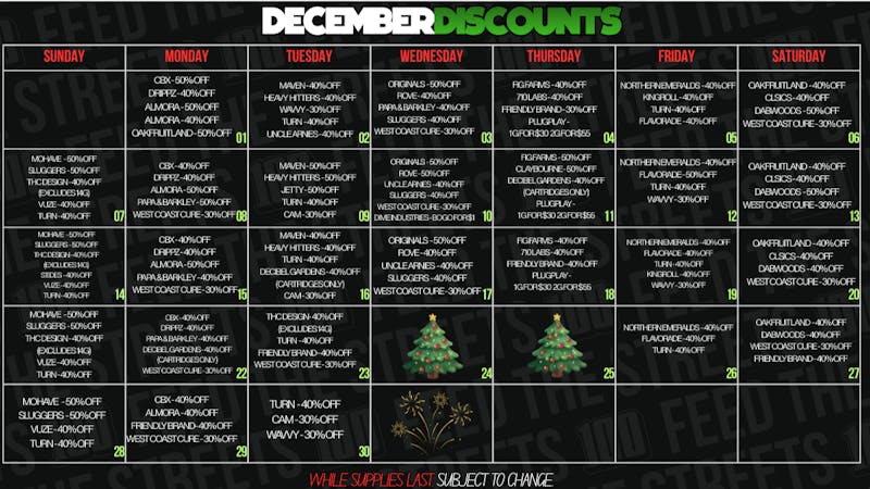 PACKS Weed Dispensary Orange County DECEMBER DISCOUNTS