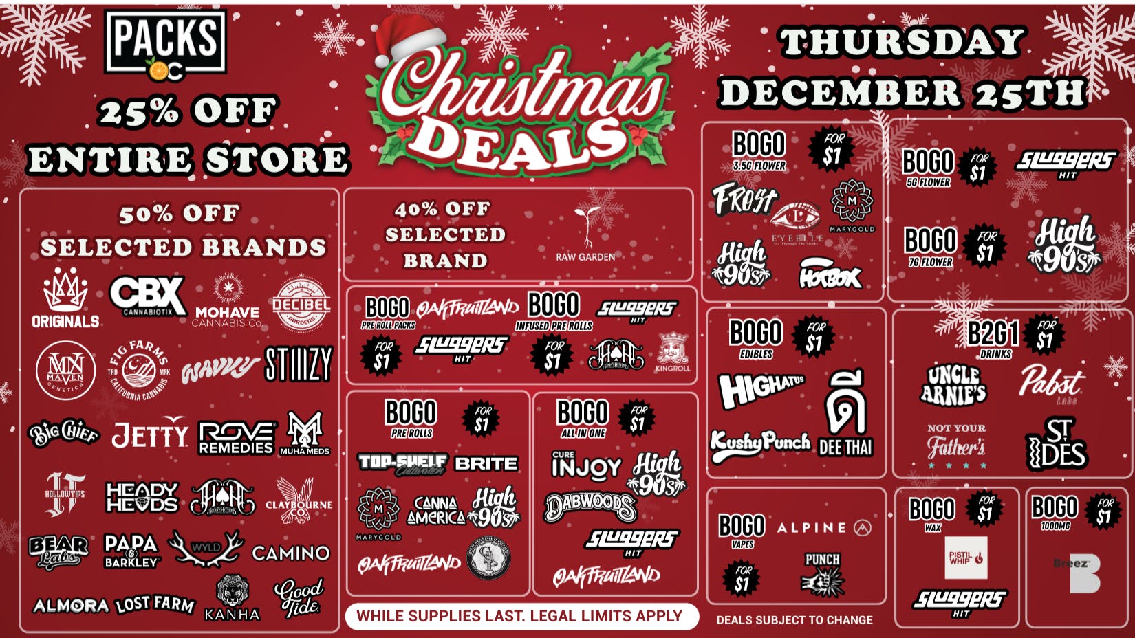 PACKS Weed Dispensary Orange County CHRISTMAS DAY DISCOUNTS