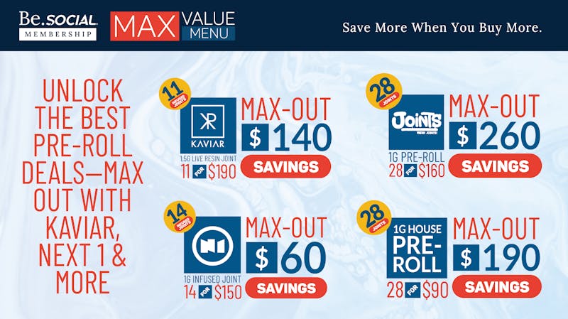 Social Cannabis - Federal Buy More And Save More With Max Value Menu
