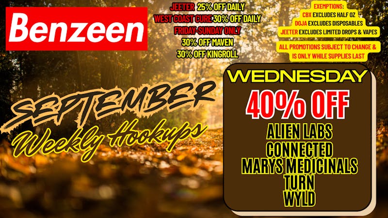 Benzeen La Brea WEDNESDAY:40% OFF WYLD, TURN, ALIENLABS, CONNECTED