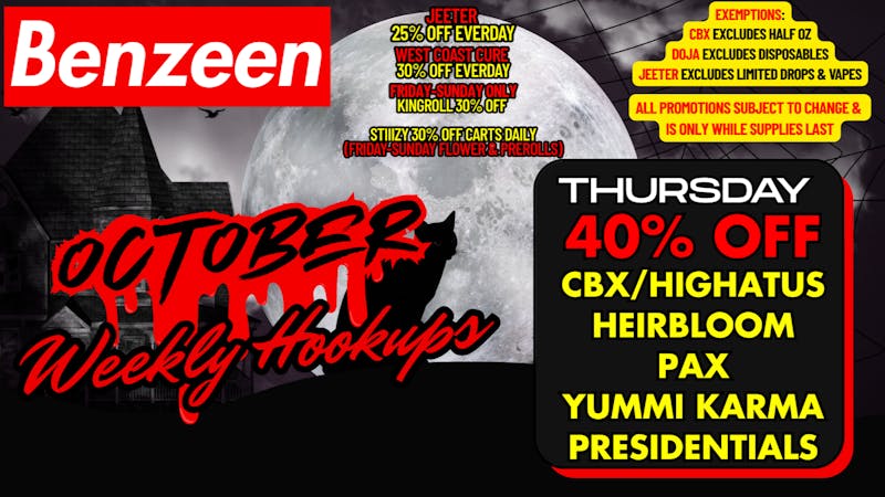 Benzeen La Brea 40% OFF CBX, PAX, PRESIDENTIAL, YUMMI KARMA,
