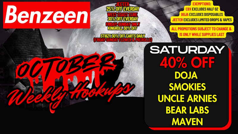 Benzeen La Brea 40% OFF DOJA, SMOKIES, UNCLE ARNIES, BEAR LABS,
