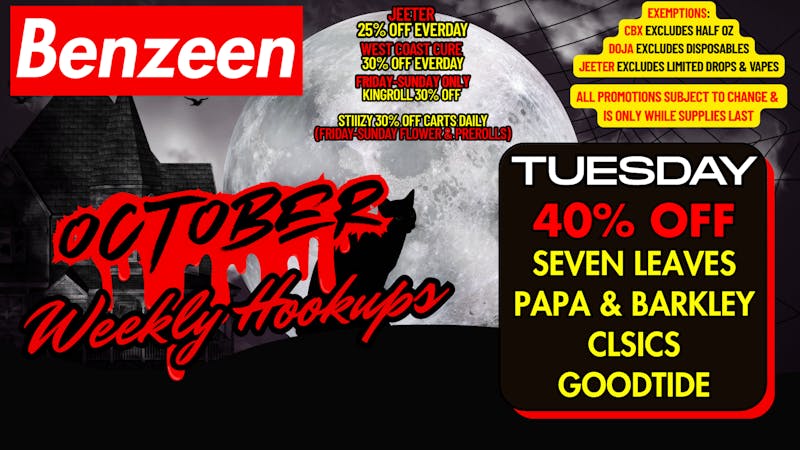Benzeen La Brea 40% OFF SEVEN LEAVES,PAPA BARKLEY, CLSICS,GOODTIDE