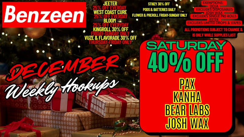Benzeen La Brea 40% OFF PAX, KANHA, BEAR LABS, JOSH WAX