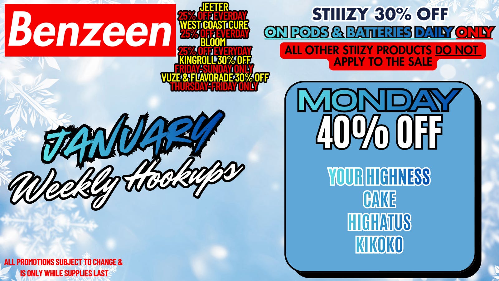 Benzeen La Brea 40% OFF YOUR HIGHNESS, CAKE, HIGHATUS, KIKOKO