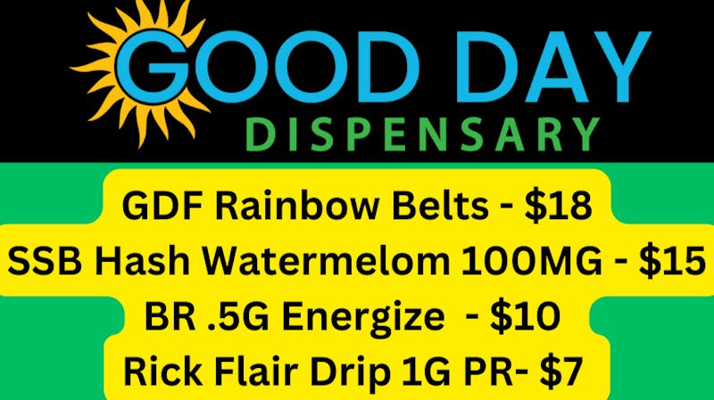 Good Day Dispensary GDF Rainbow Belts