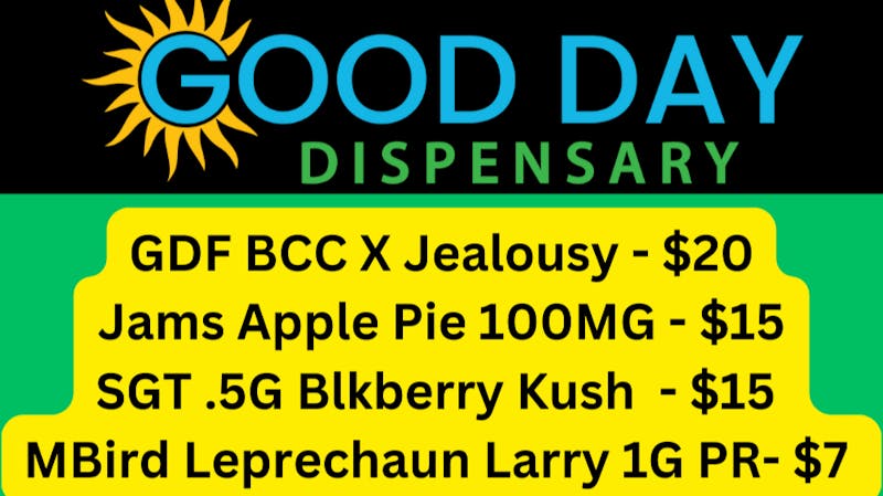 Good Day Dispensary GDF BCC X Jealousy