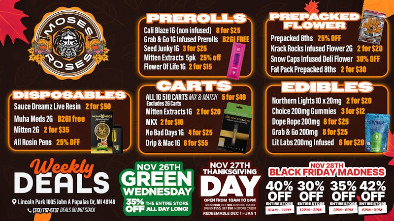 Moses Roses Moses Roses Weekly Deals You Don’t Want to Miss!