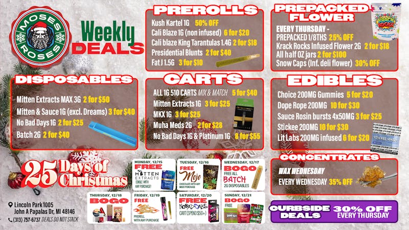 Moses Roses Moses Roses Weekly Deals 🎄 25 Days of Christmas