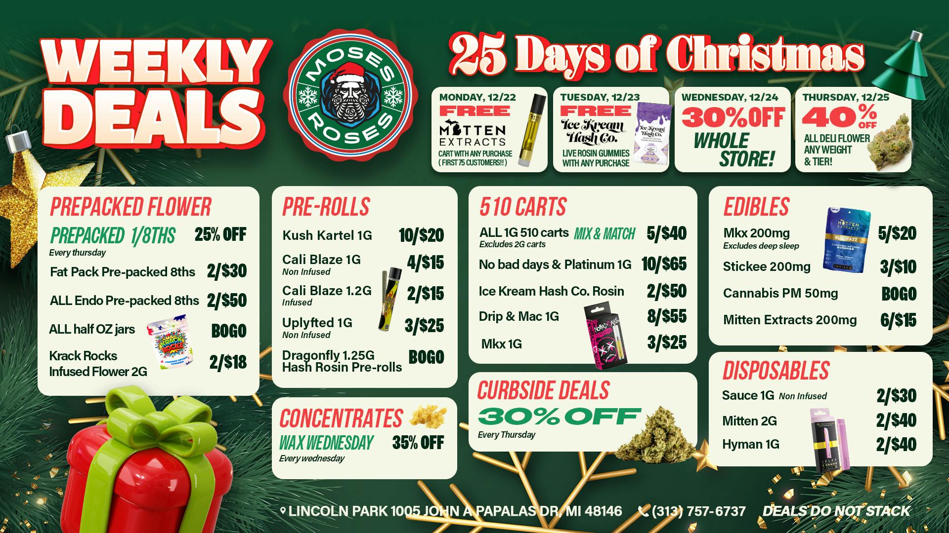 Moses Roses Moses Roses Weekly Deals & 25 Days of Christmas