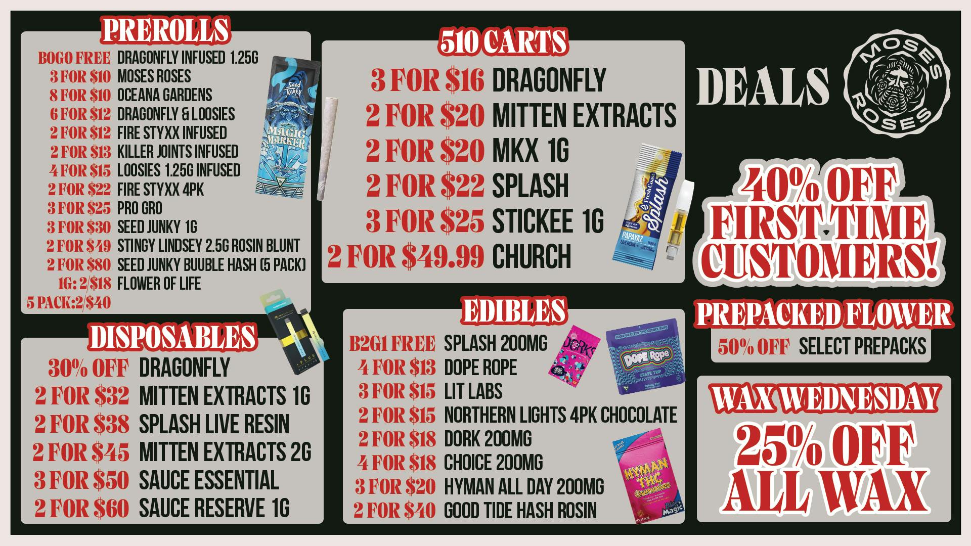 Moses Roses Moses Roses Deals: 7AM, Goodie Bags & 40% Off