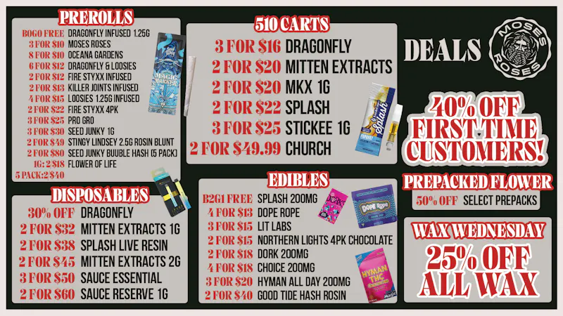 Moses Roses Moses Roses Deals: 7AM, Goodie Bags & 40% Off