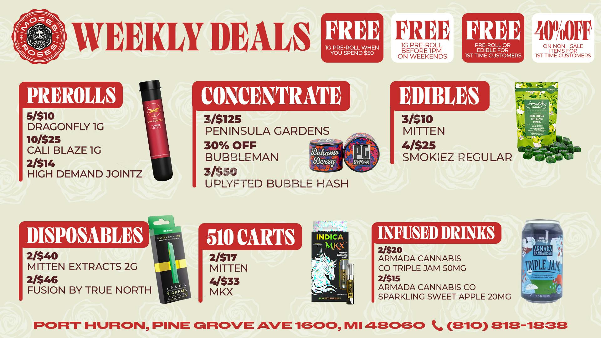 Moses Roses Port Huron Moses Roses PH Weekly Deals: Freebies & Big Value!