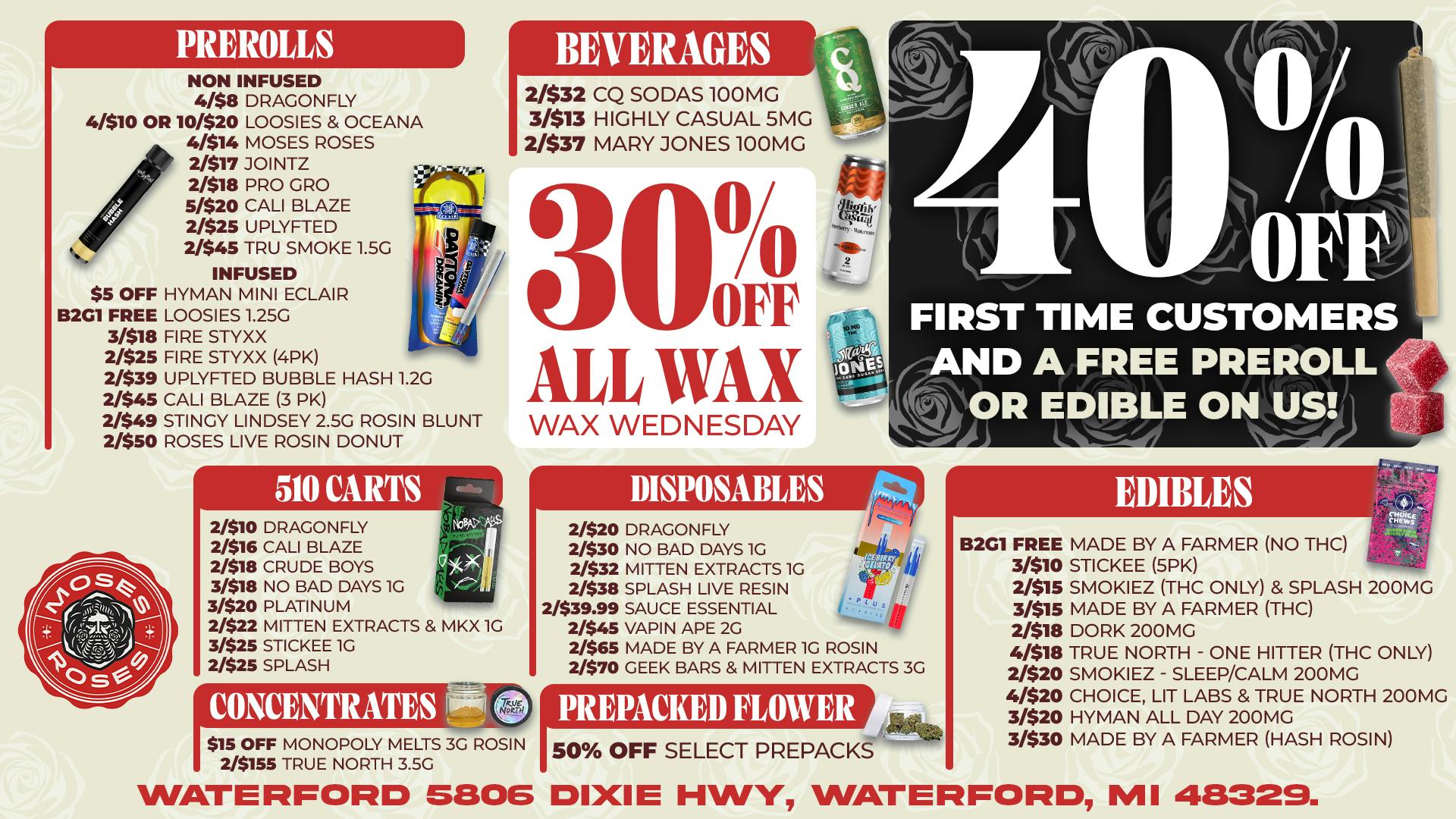 Moses Roses Moses Roses Waterford Deals: 40% Off Plus Freebies