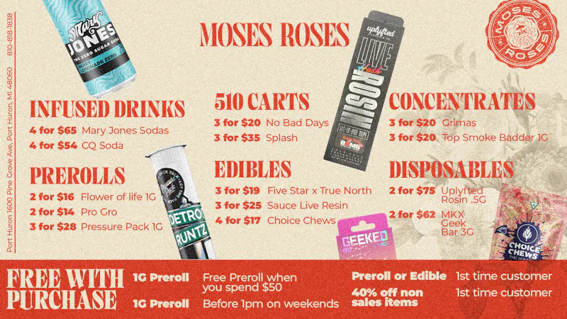 Moses Roses Port Huron Moses Roses Port Huron Deals: Freebies & Big Value