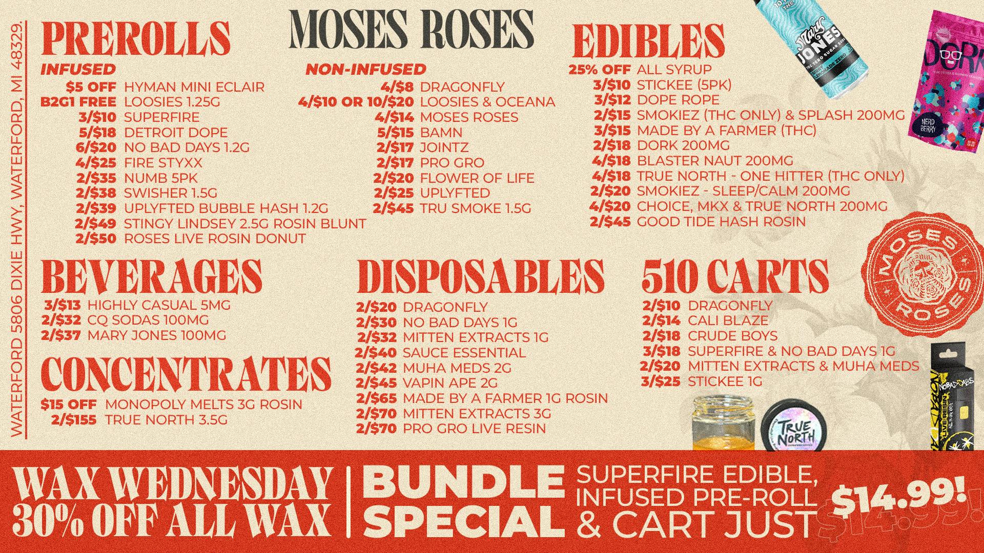 Moses Roses Moses Roses Waterford Deals: Wax Bundles Today Now