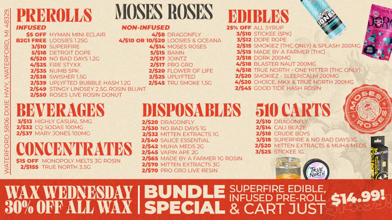 Moses Roses Moses Roses Waterford Deals: Wax Bundles Today Now