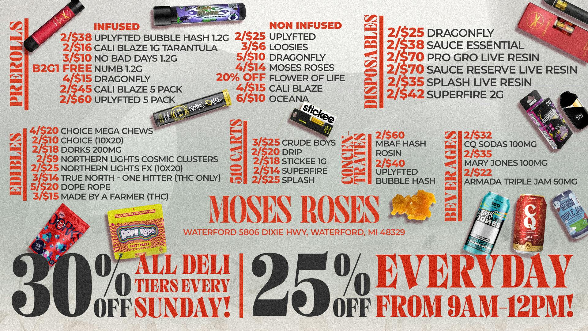 Moses Roses Moses Roses Waterford Deals: 25% Daily Savings Now