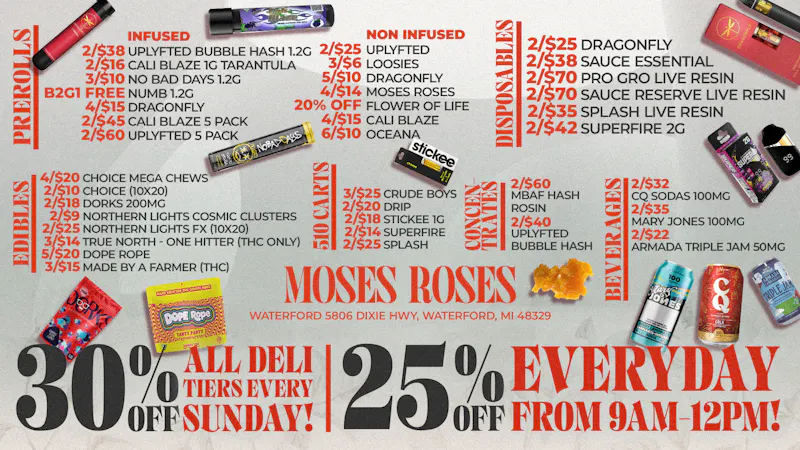 Moses Roses Moses Roses Waterford Deals: 25% Daily Savings Now