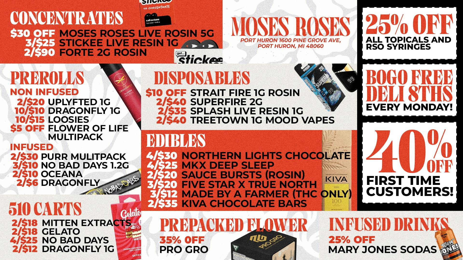 Moses Roses Port Huron Moses Roses Port Huron Deals: 40% Off & BOGO Today