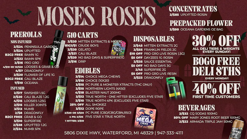 Moses Roses Moses Roses Waterford: Spooky Deals & Big Wins Now