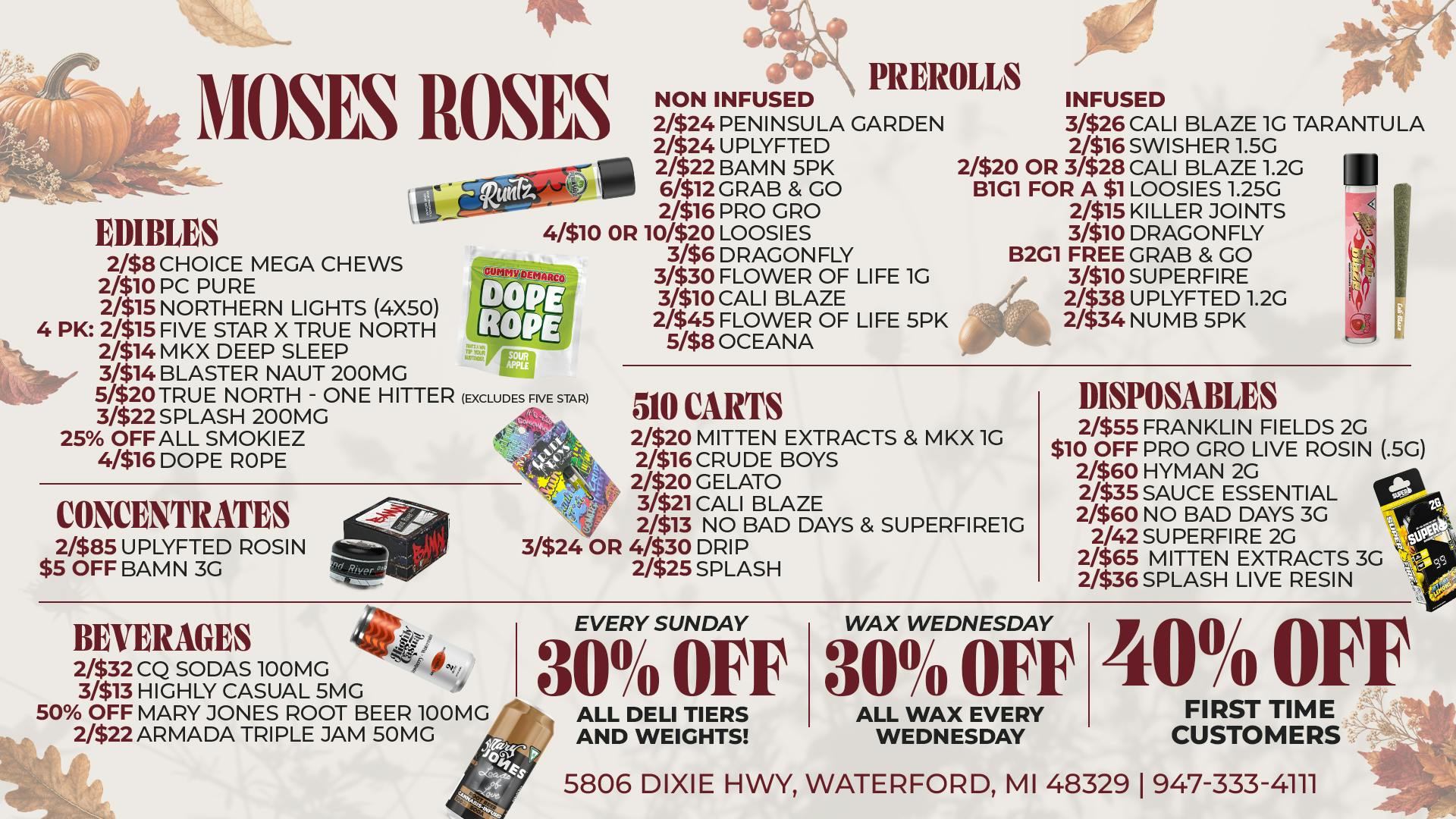 Moses Roses Moses Roses Waterford: Fall Deals Worth the Visit!