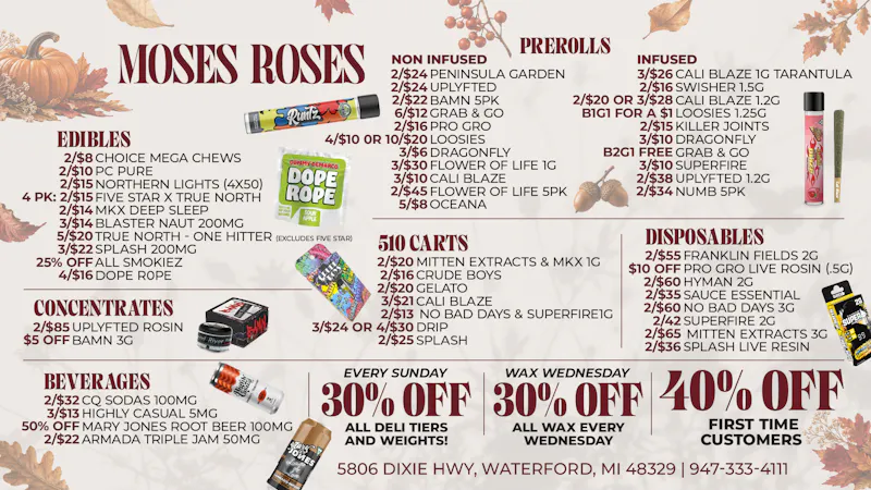 Moses Roses Moses Roses Waterford: Fall Deals Worth the Visit!