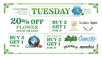 Marina Greens TUESDAY B2G1 DEALS!!