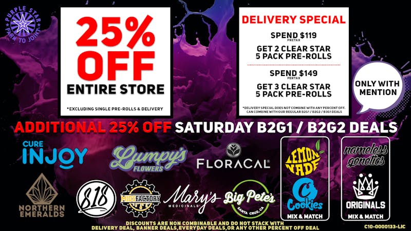 Purple Star MD Purple Star's Q3 Saturday Deals