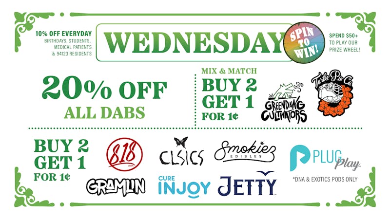 Marina Greens WEDNESDAY Q4 DEALS!!