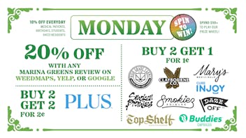 Marina Greens MONDAY Q4 DEALS!!