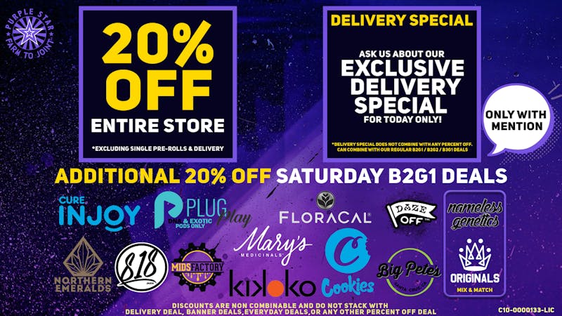 Purple Star MD Saturday Deals!