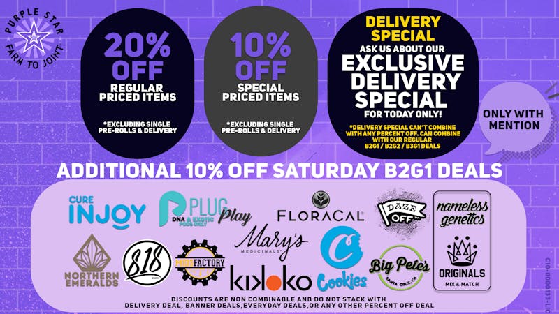 Purple Star MD Saturday Deals!
