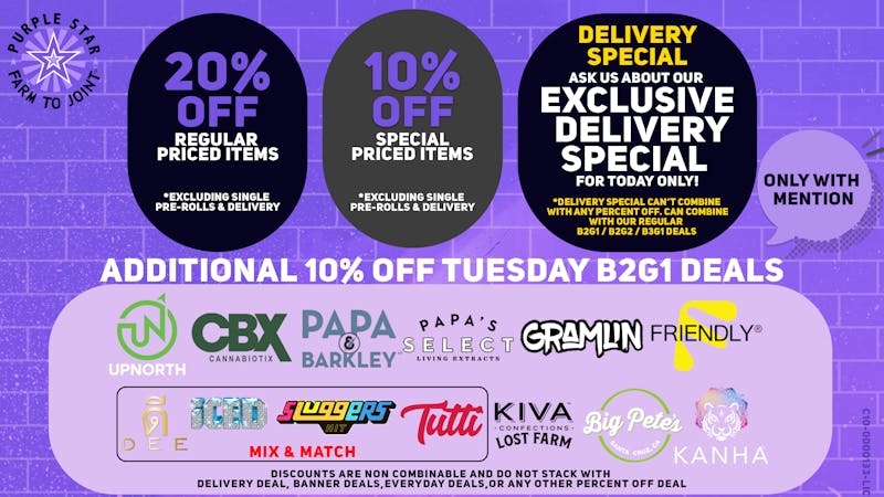 Purple Star MD Tuesday Deals Q4