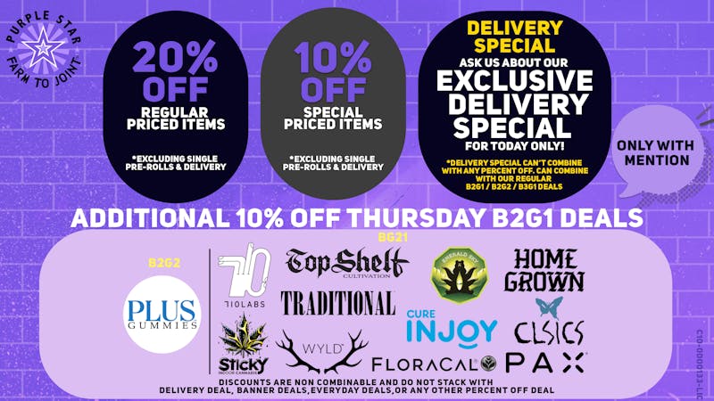Purple Star MD Thursday Deals!