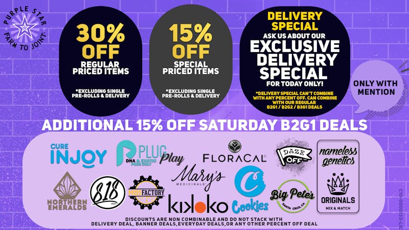 Purple Star MD Saturday Deals!