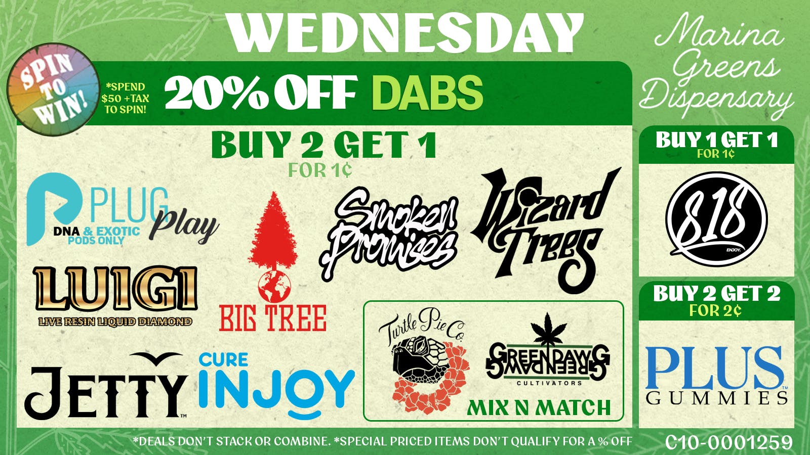 Marina Greens WEDNESDAY DEALS Q1 2026