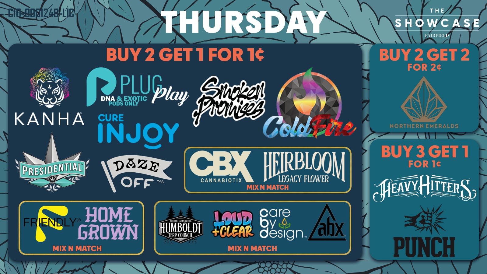 Showcase Delivery Thursday Promotions