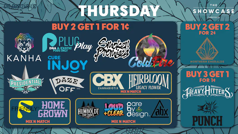 Showcase Delivery Thursday Promotions