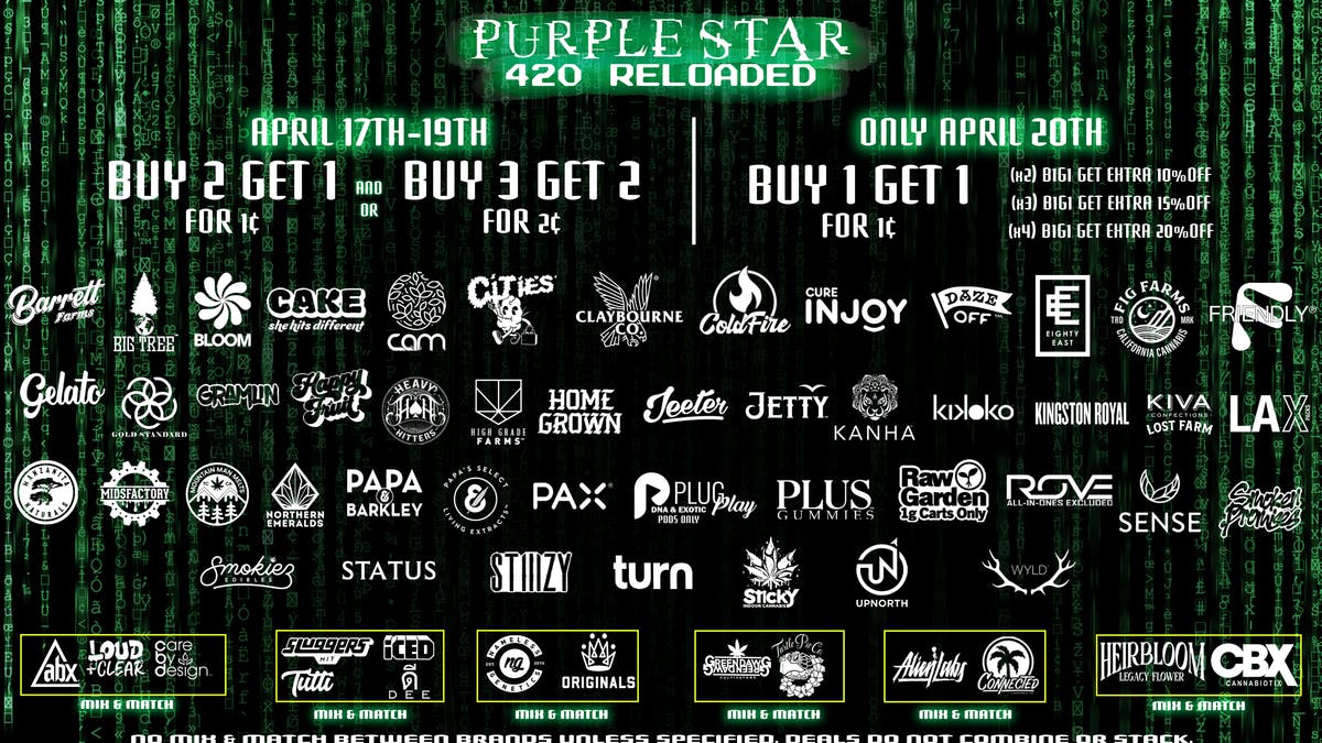 Purple Star MD Friday Deals