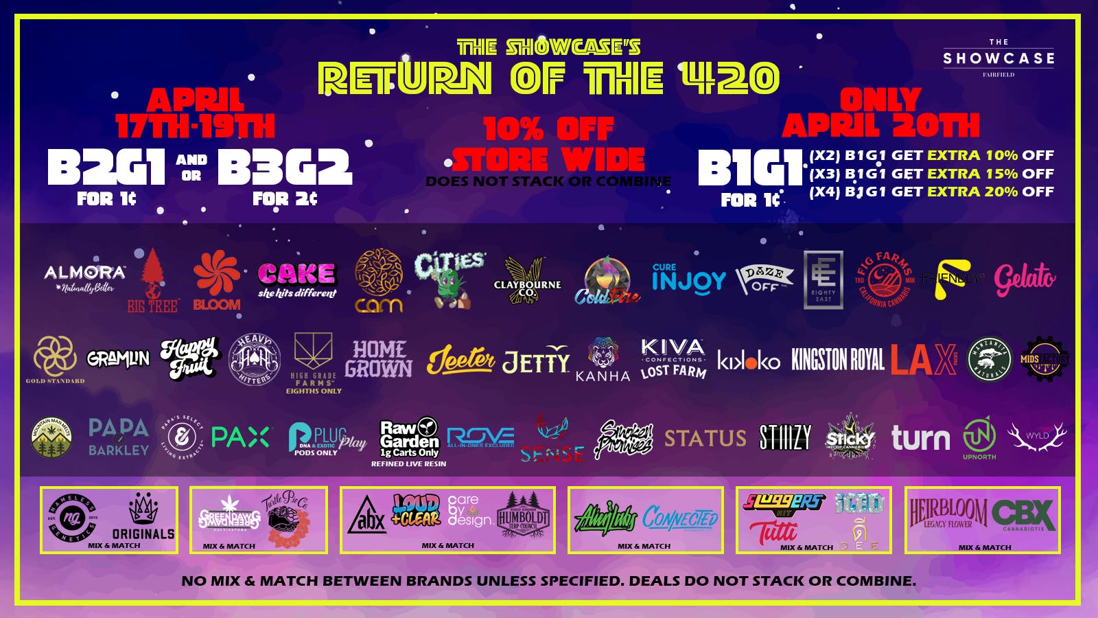 Showcase Delivery Monday Deals